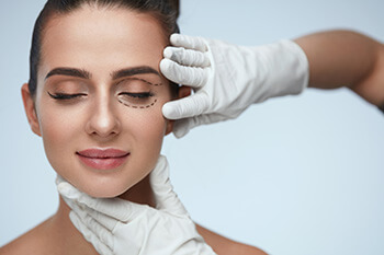 Woman Being Prepped for Oculofacial Plastic Surgery