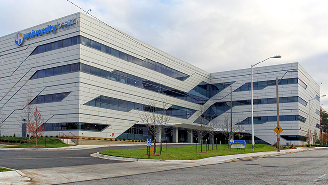 Outside the Truman Medical Eye Center - University Health Location